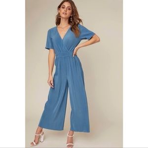 NWT ASTR Blue textured jumpsuit